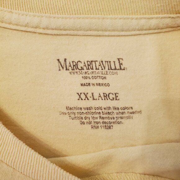 Margaritaville men's XXL yellow, short sleeve T shirt from San Antonio, TX. - Picture 8 of 9
